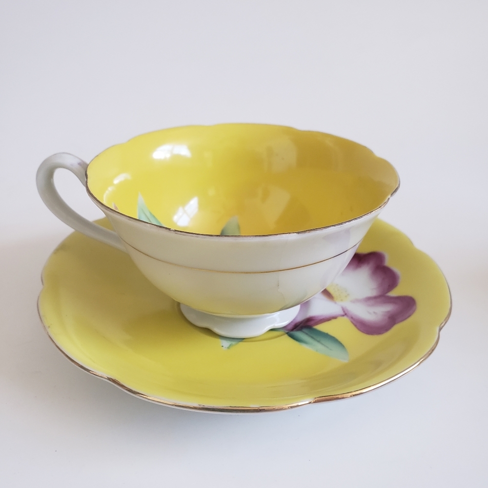 ##Vtg Shafford HandPainted Tea Cup Japan